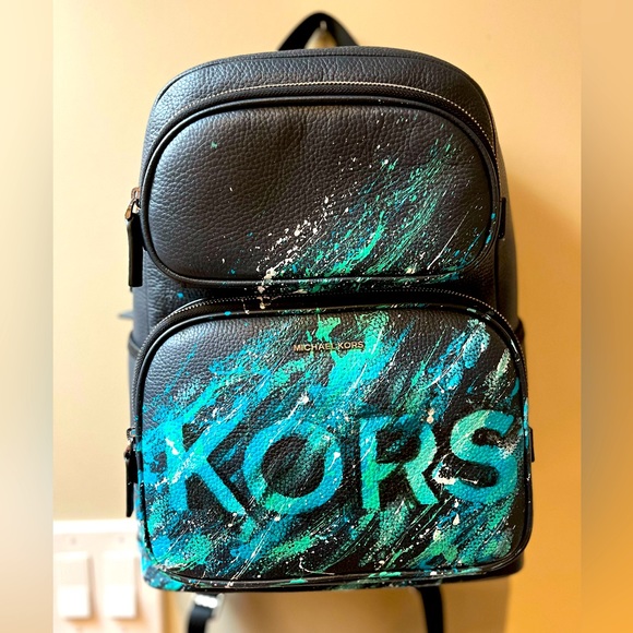 Michael Kors numbered “fire and ice” Collection blue utility backpack - Picture 3 of 9